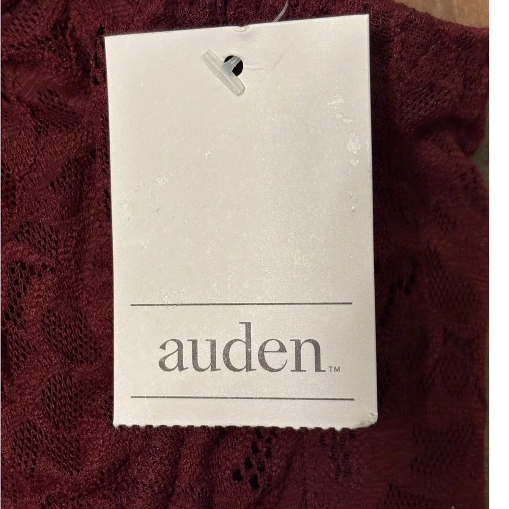 Auden 46D Lace Unlined Balconette Bra Womens Berry Red